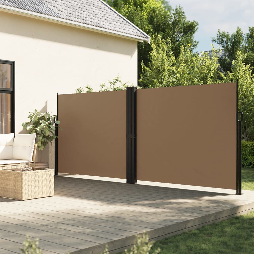 Uttrekkbar sidemarkise 180x1200 cm gråbrun