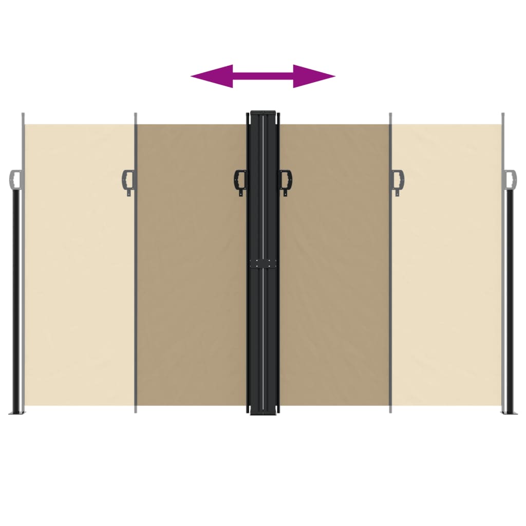 Uttrekkbar sidemarkise 200x1200 cm beige