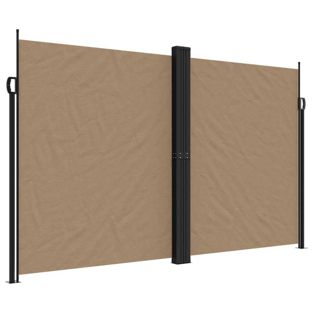 Uttrekkbar sidemarkise 200x1200 cm gråbrun