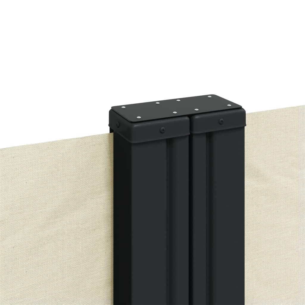 Uttrekkbar sidemarkise 220x1200 cm kremhvit