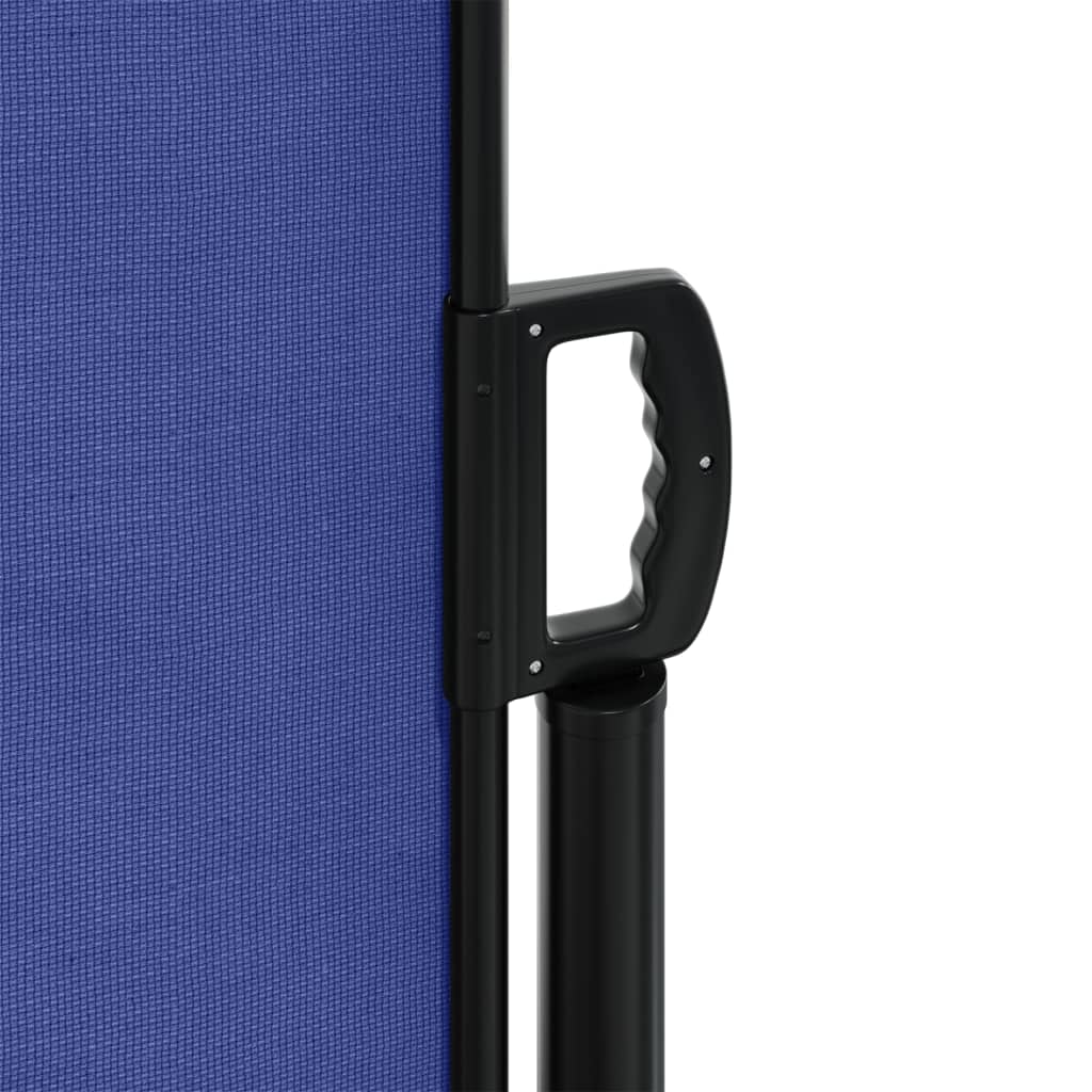 Uttrekkbar sidemarkise blå 220x1200 cm