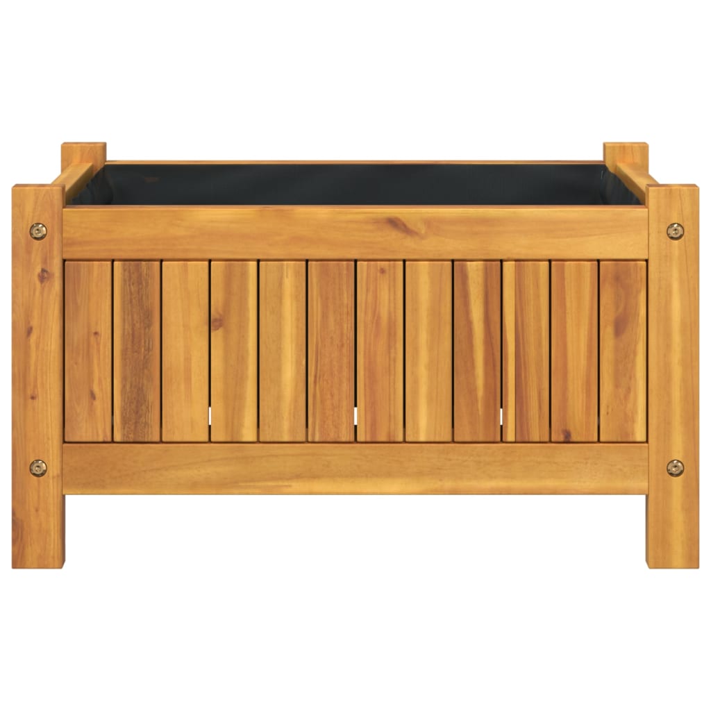 Plantekasse med foring 54x31x30 cm helte akasie