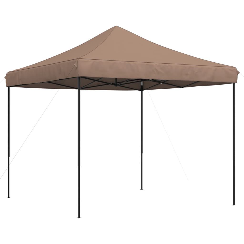 Sammenleggbart partytelt pop-up brun 292x292x315 cm