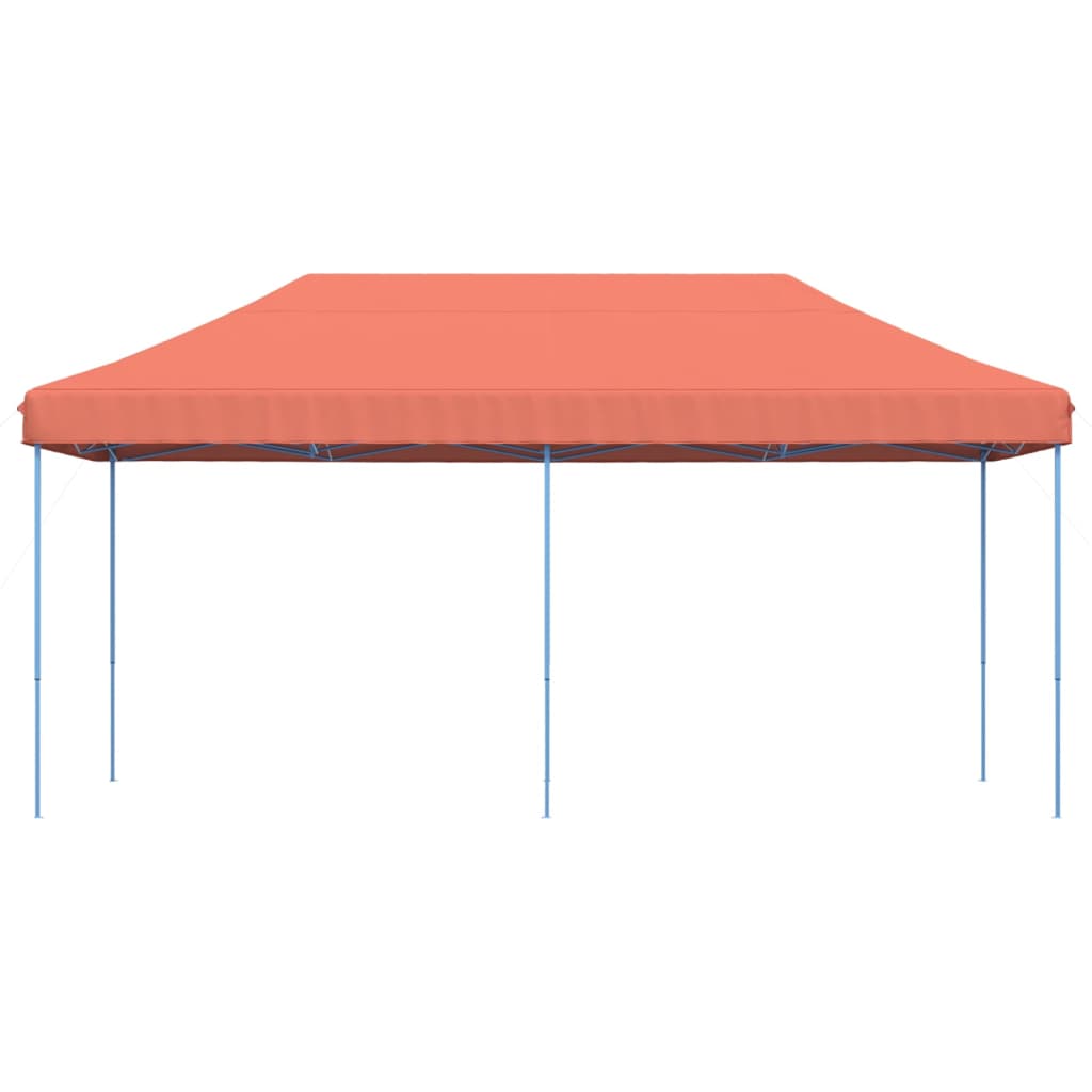 Sammenleggbart partytelt pop-up terrakotta 580x292x315 cm