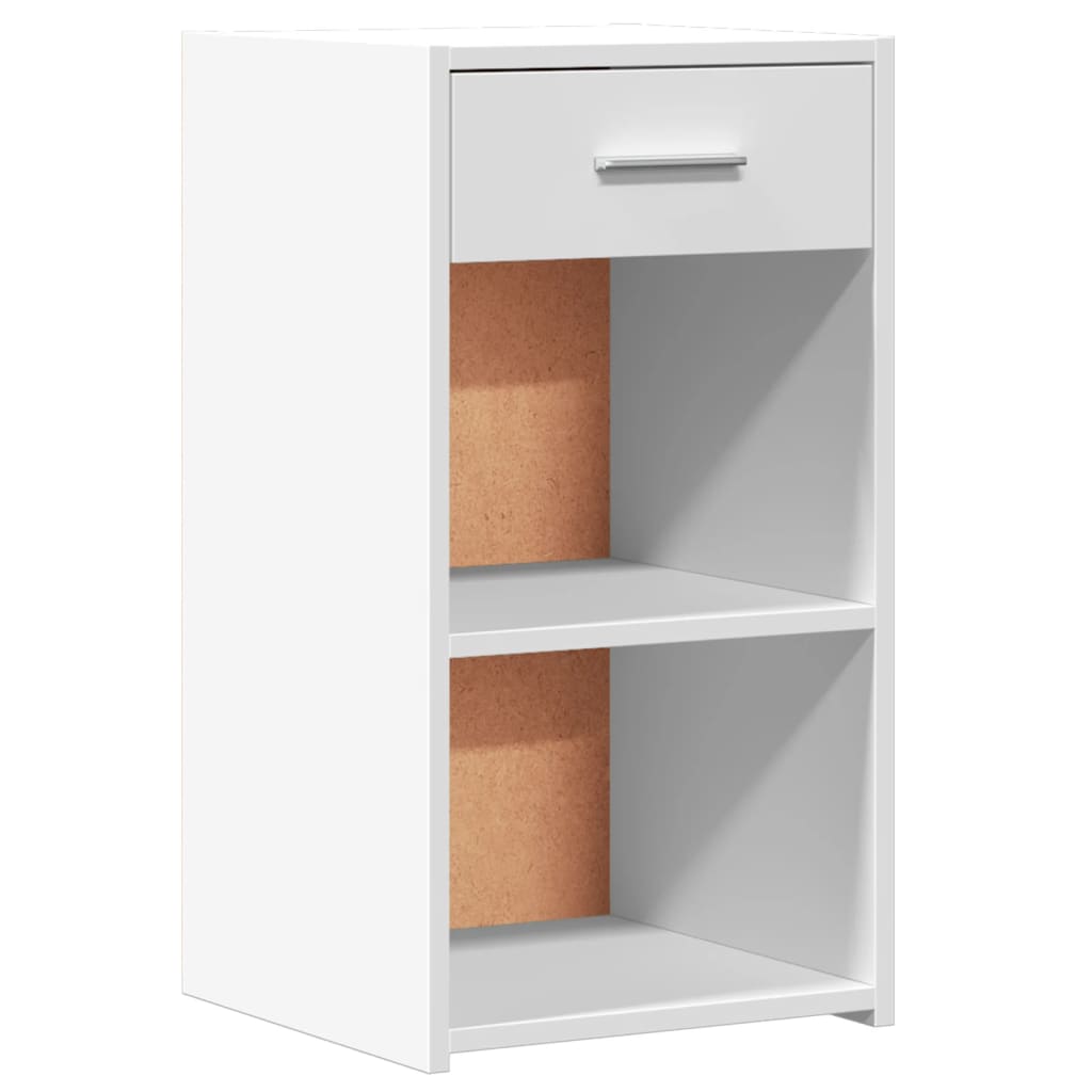 Nattbord 2 stk hvit 35x34x65 cm konstruert tre