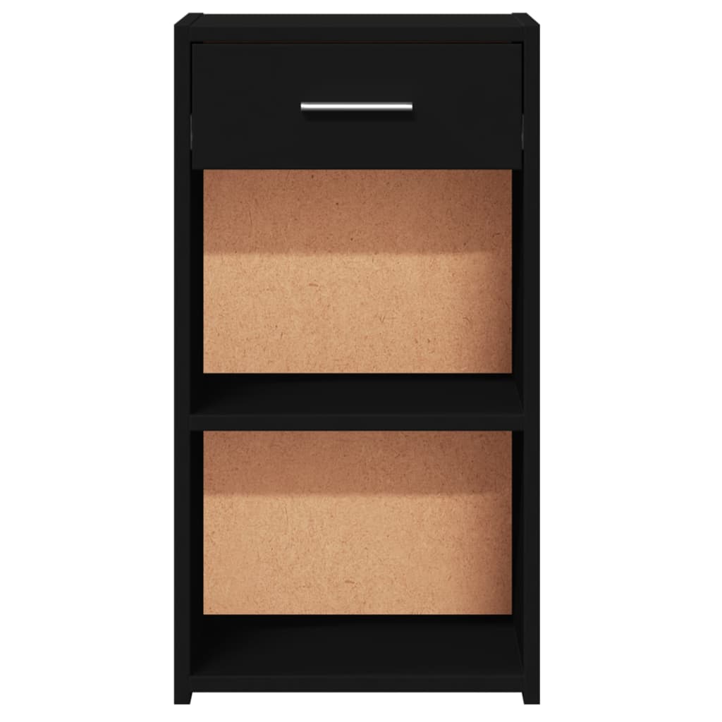 Nattbord 2 stk svart 35x34x65 cm konstruert tre