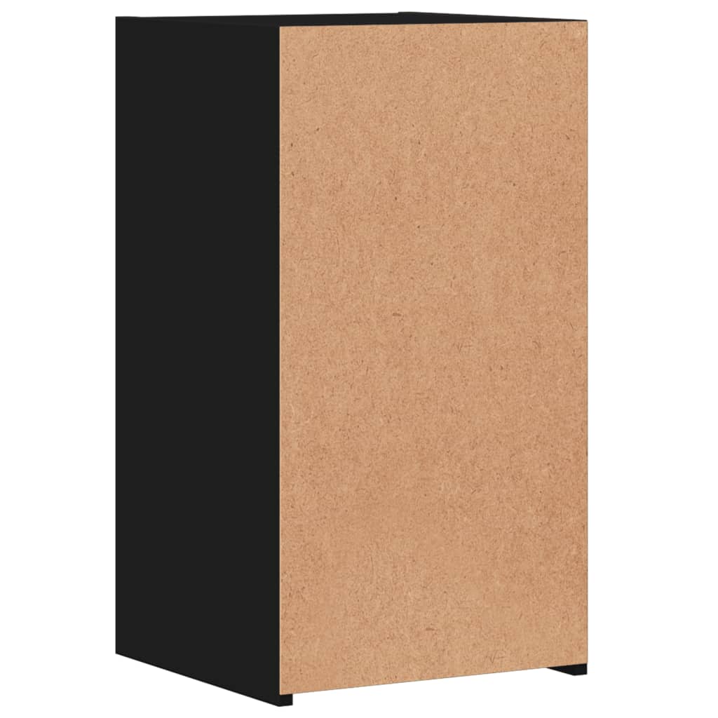 Nattbord 2 stk svart 35x34x65 cm konstruert tre