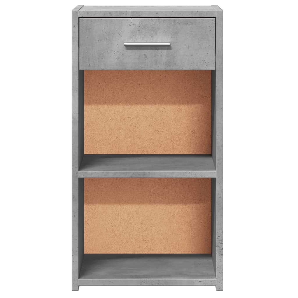 Nattbord 2 stk betonggrå 35x34x65 cm konstruert tre