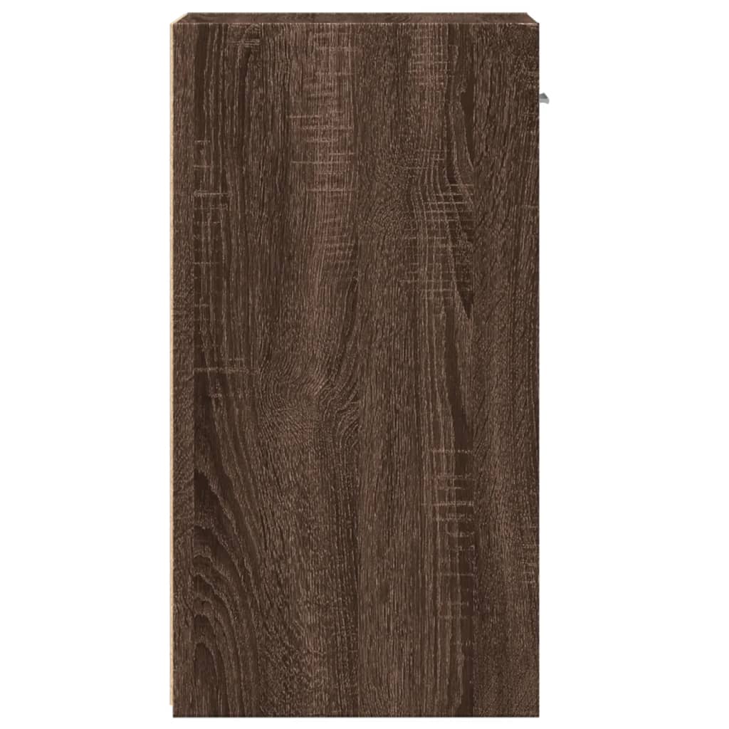 Nattbord 2 stk brun eik 35x34x65 cm konstruert tre