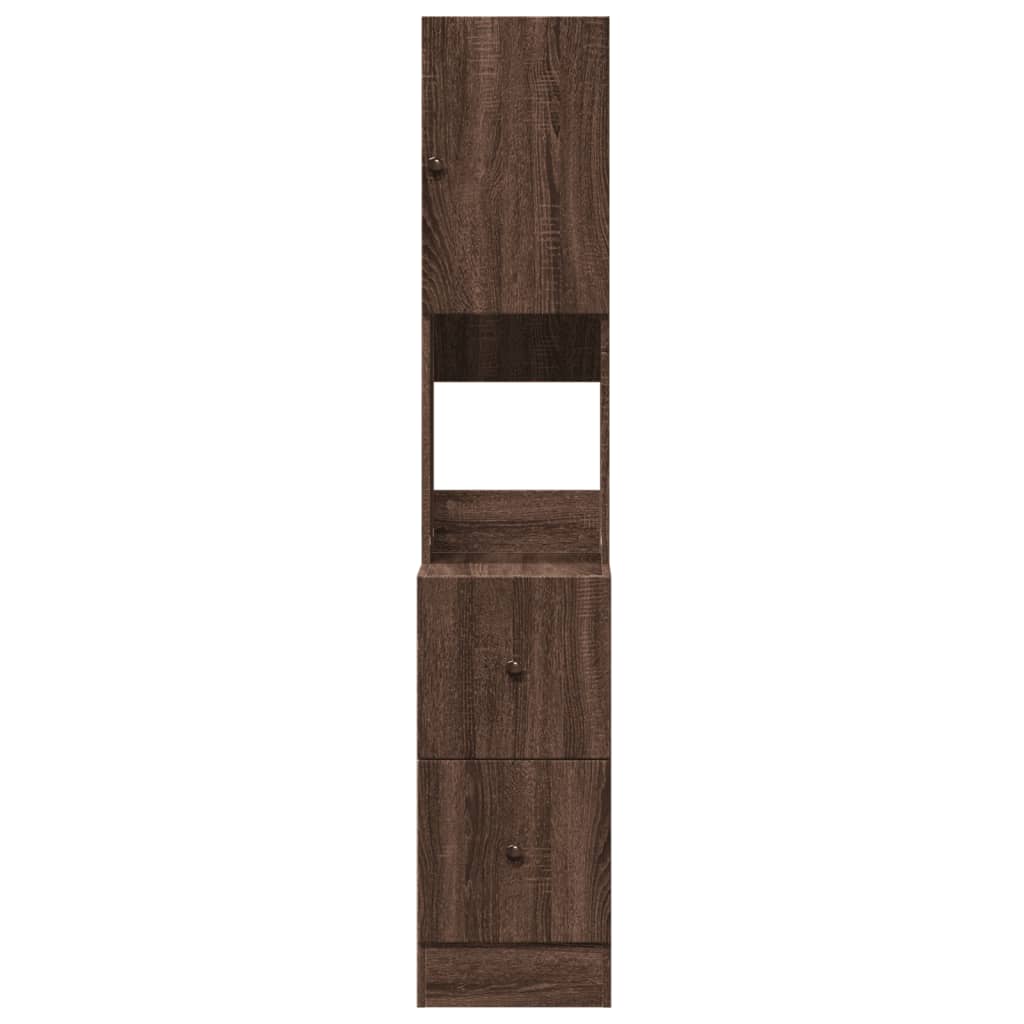 Kjøkkenskap brun eik 35x50x180 cm konstruert tre