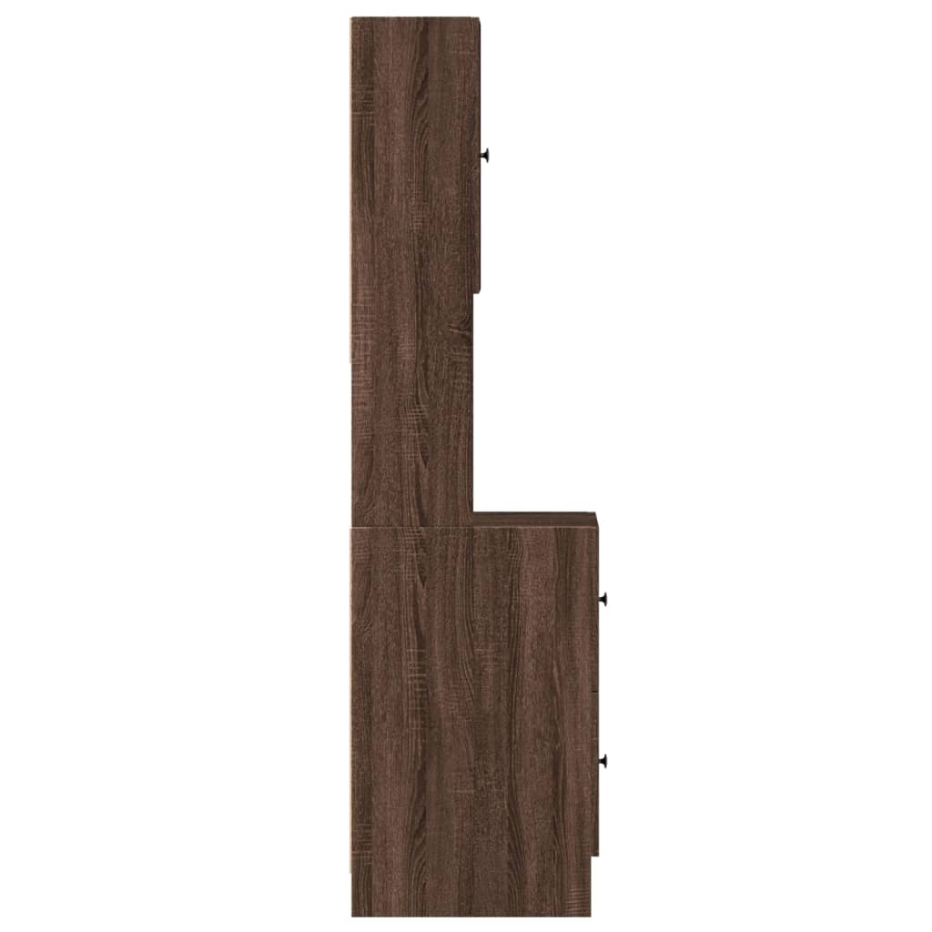 Kjøkkenskap brun eik 35x50x180 cm konstruert tre