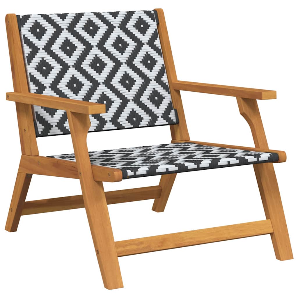 Hage Stoler med Bord 3 pcs Svart 45 x 45 x 40 cm
