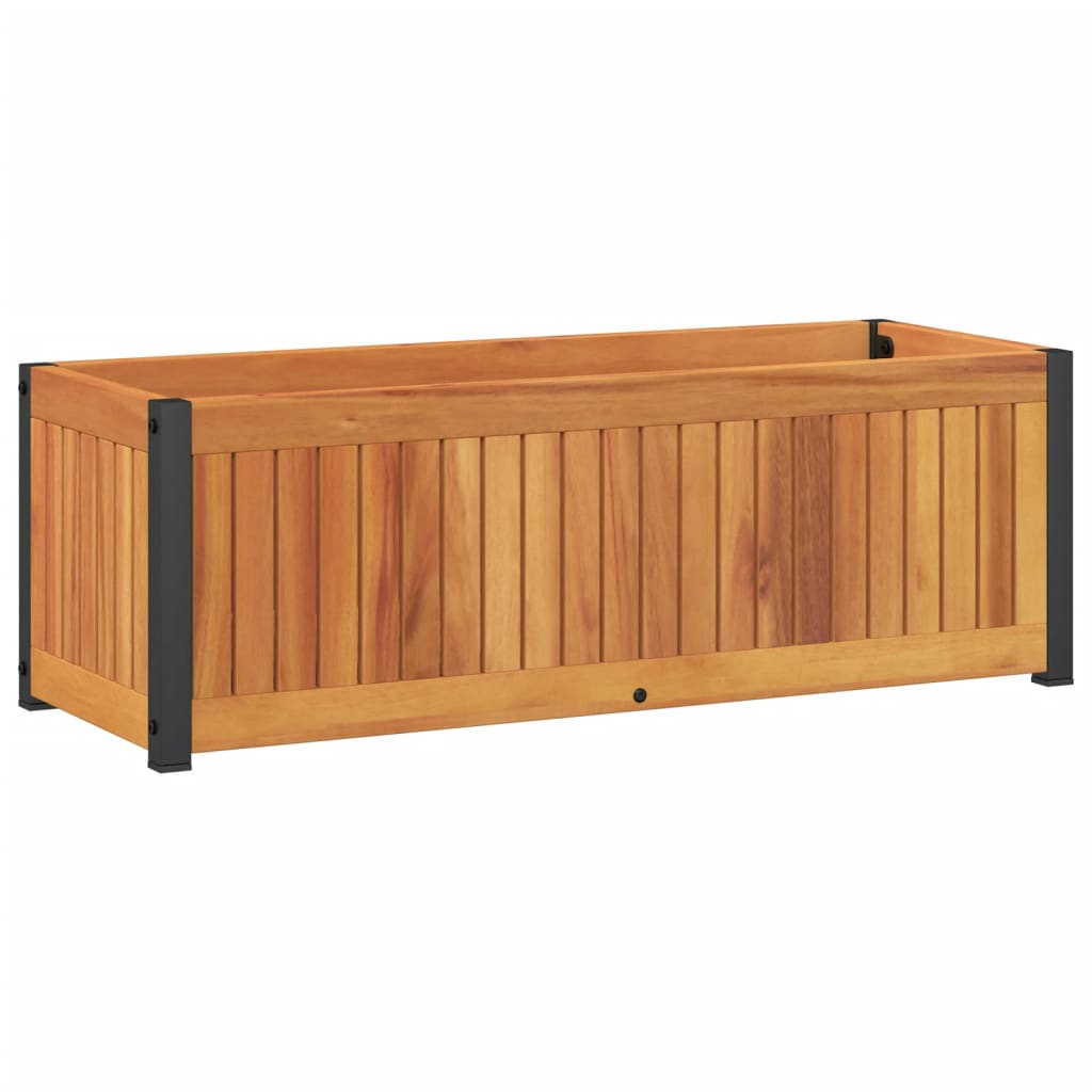 Plantekasse 80x30x27,5 cm helte akasie og stål