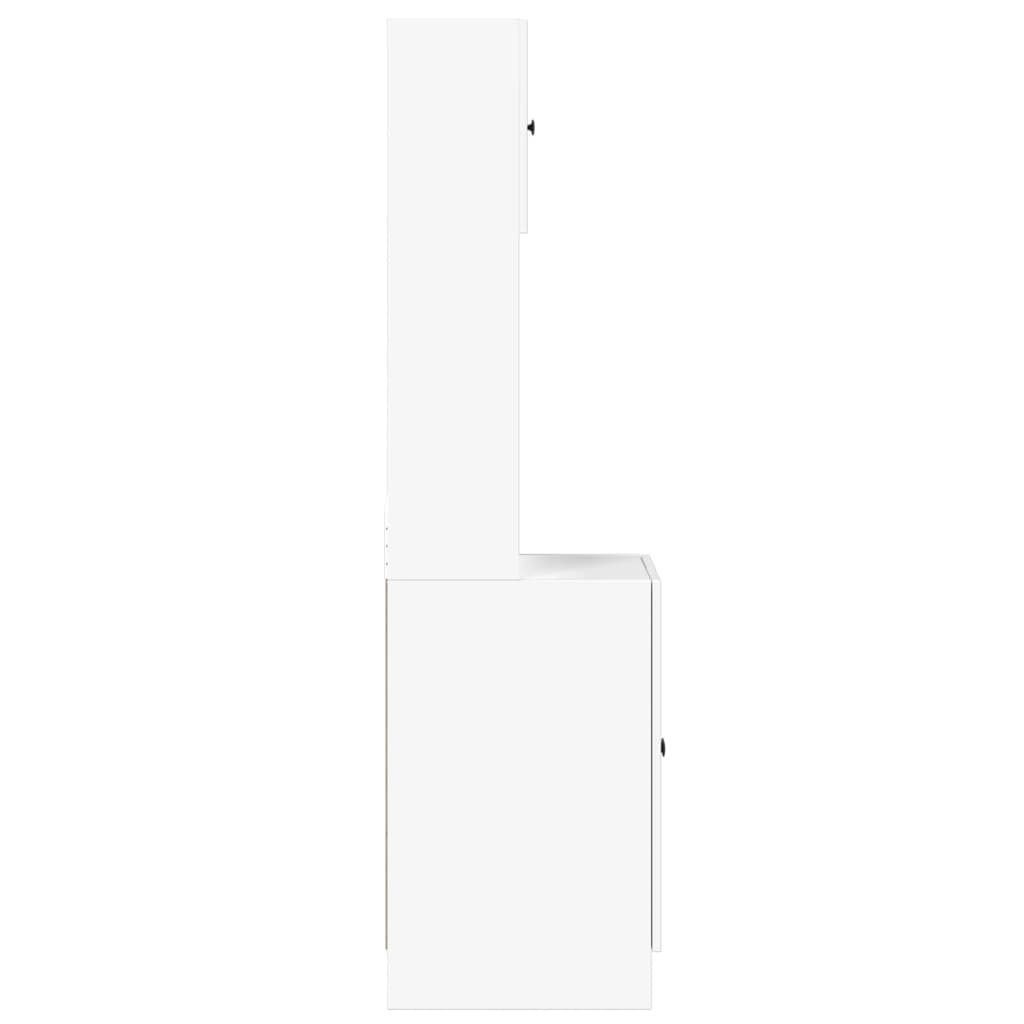 Kjøkkenskap hvit 60x50x180 cm konstruert tre
