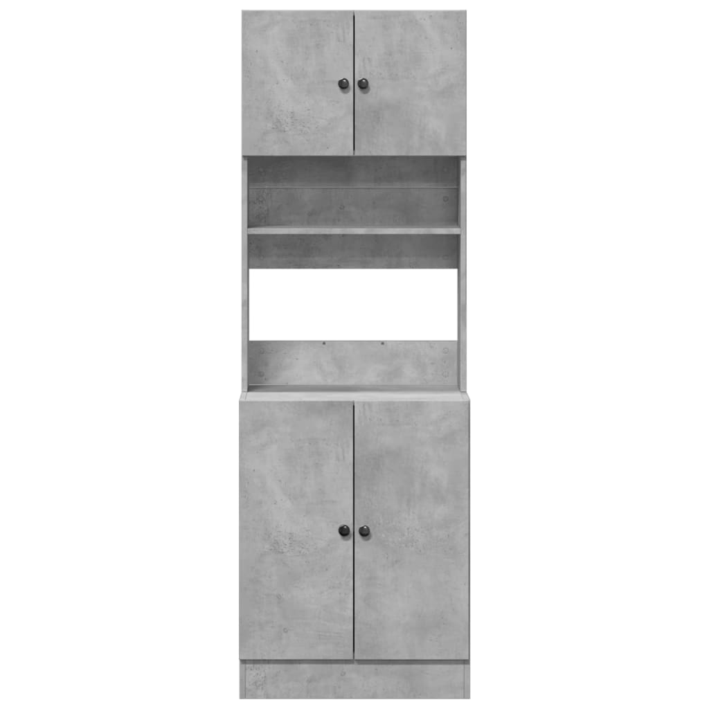 Kjøkkenskap betonggrå 60x50x180 cm konstruert tre