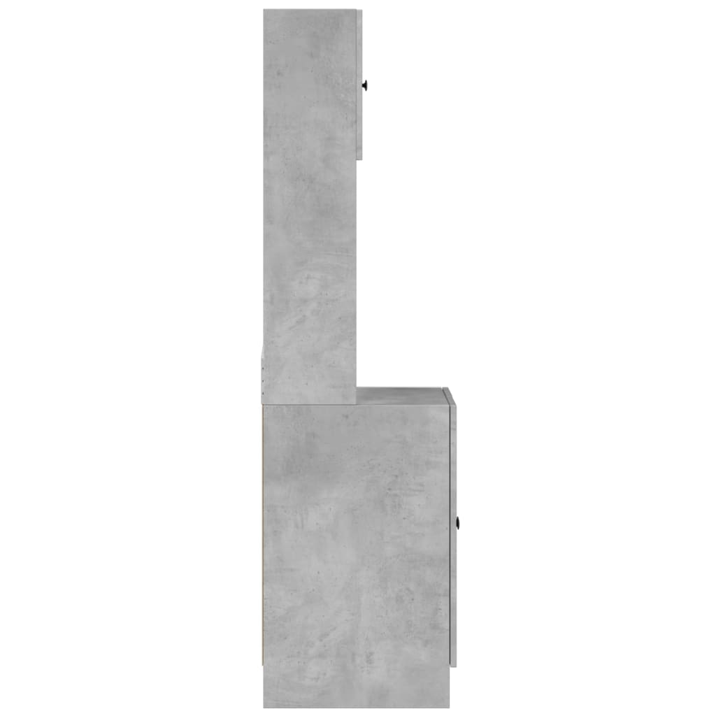 Kjøkkenskap betonggrå 60x50x180 cm konstruert tre