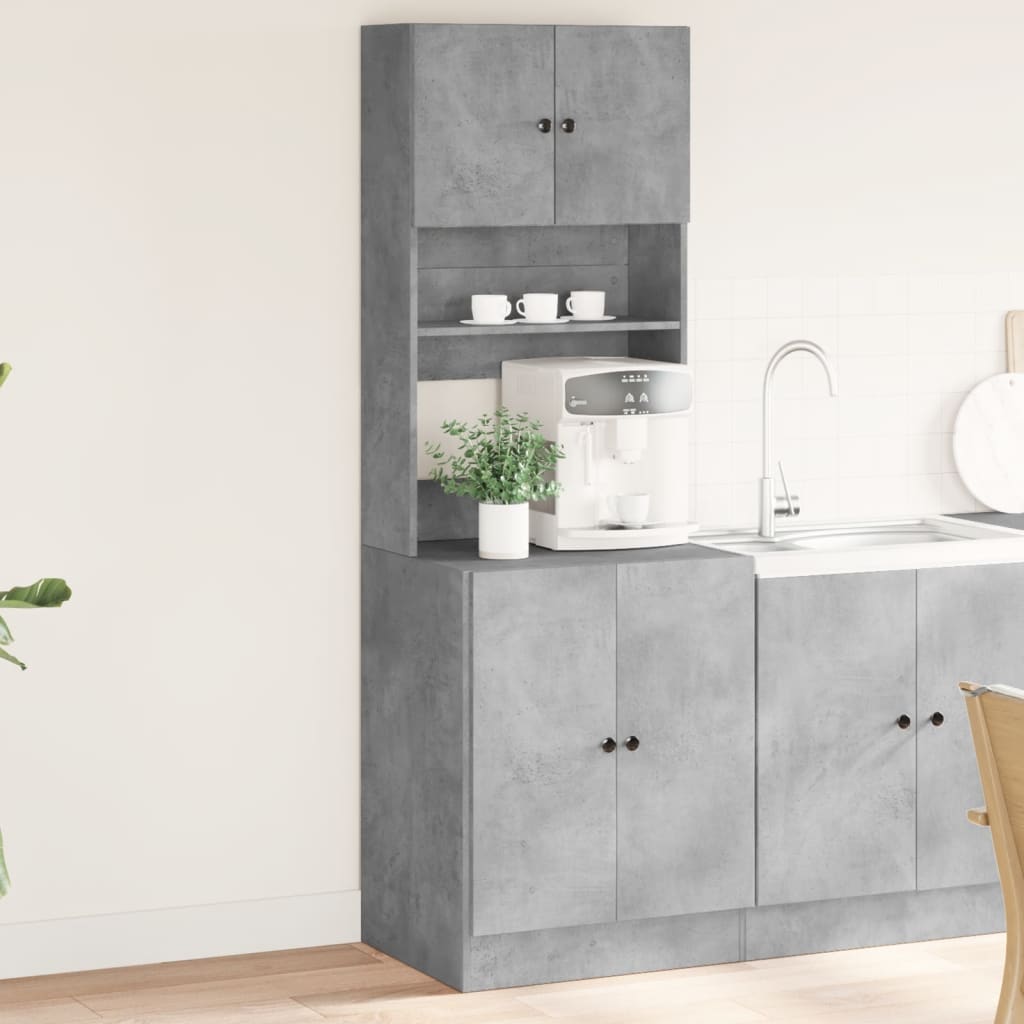 Kjøkkenskap betonggrå 60x50x180 cm konstruert tre