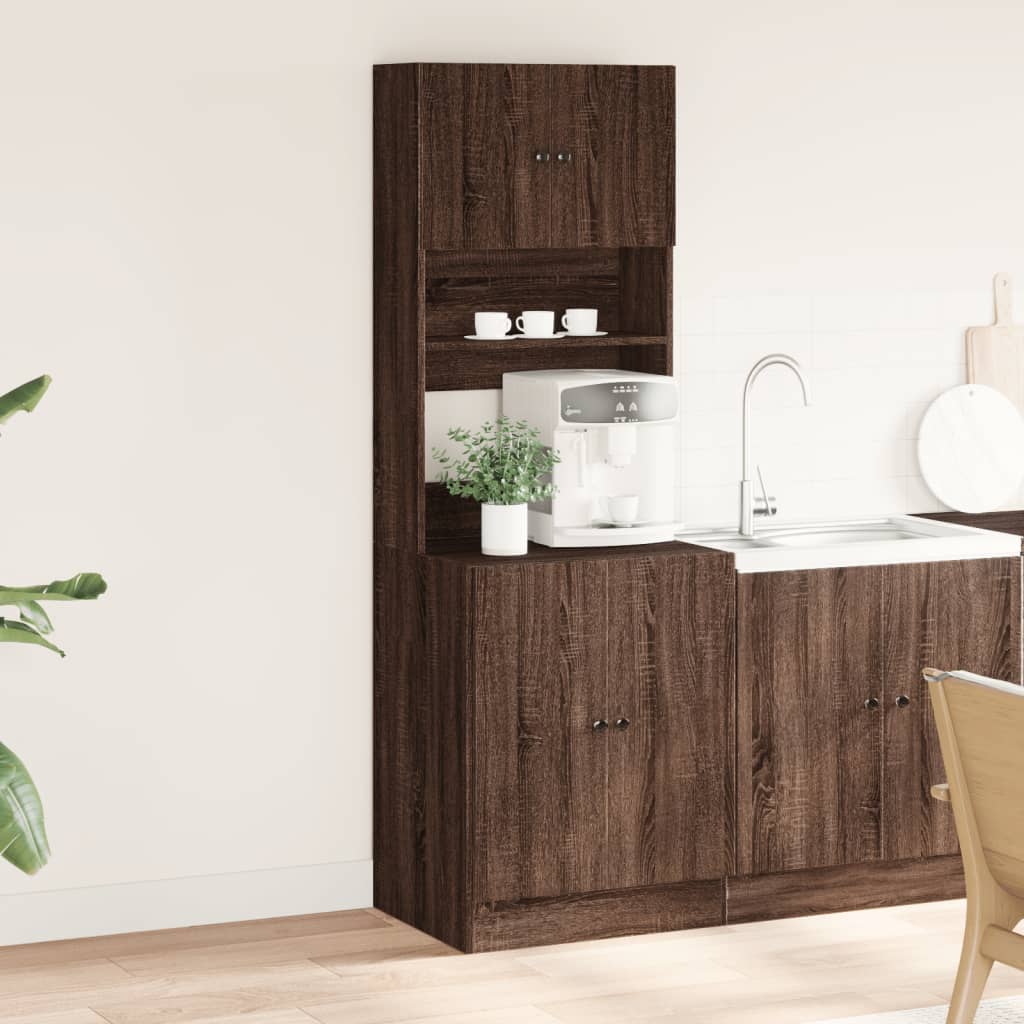 Kjøkkenskap brun eik 60x50x180 cm konstruert tre