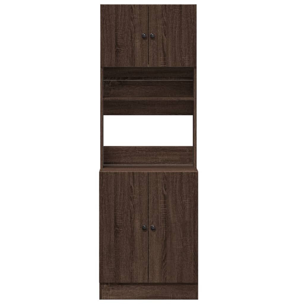 Kjøkkenskap brun eik 60x50x180 cm konstruert tre