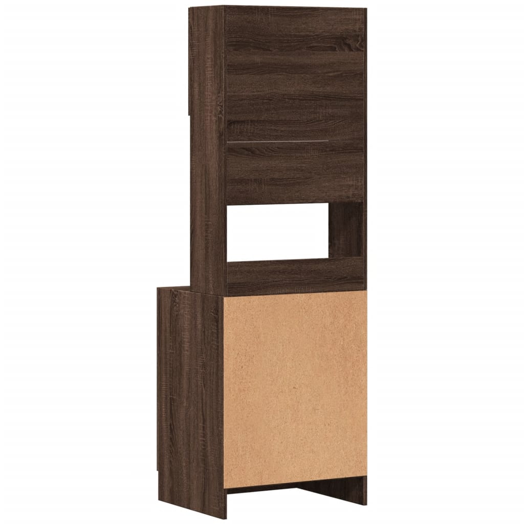 Kjøkkenskap brun eik 60x50x180 cm konstruert tre