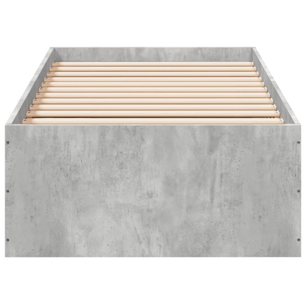 Sengeramme betonggrå 75x190 cm konstruert tre