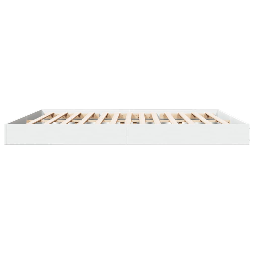 Sengeramme hvit 180x200 cm konstruert tre