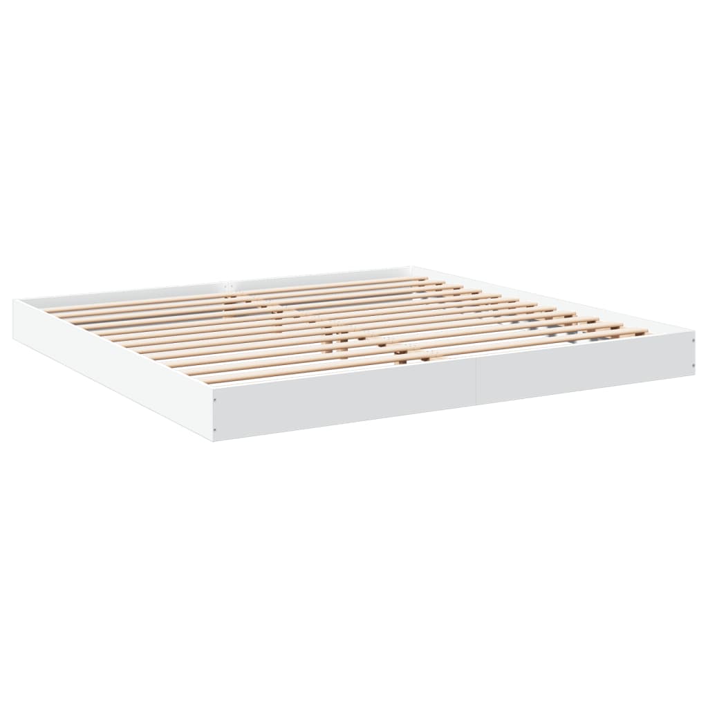 Sengeramme hvit 180x200 cm konstruert tre