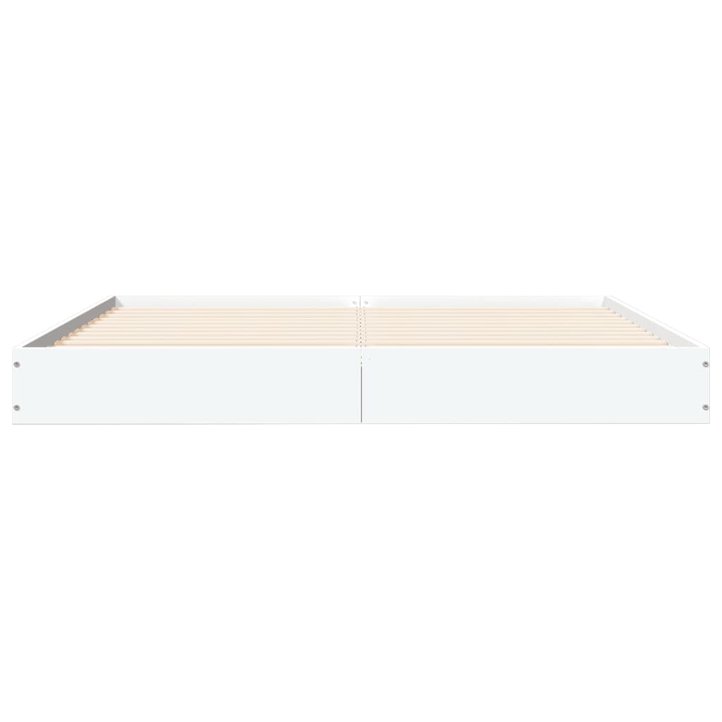 Sengeramme hvit 160x200 cm konstruert tre