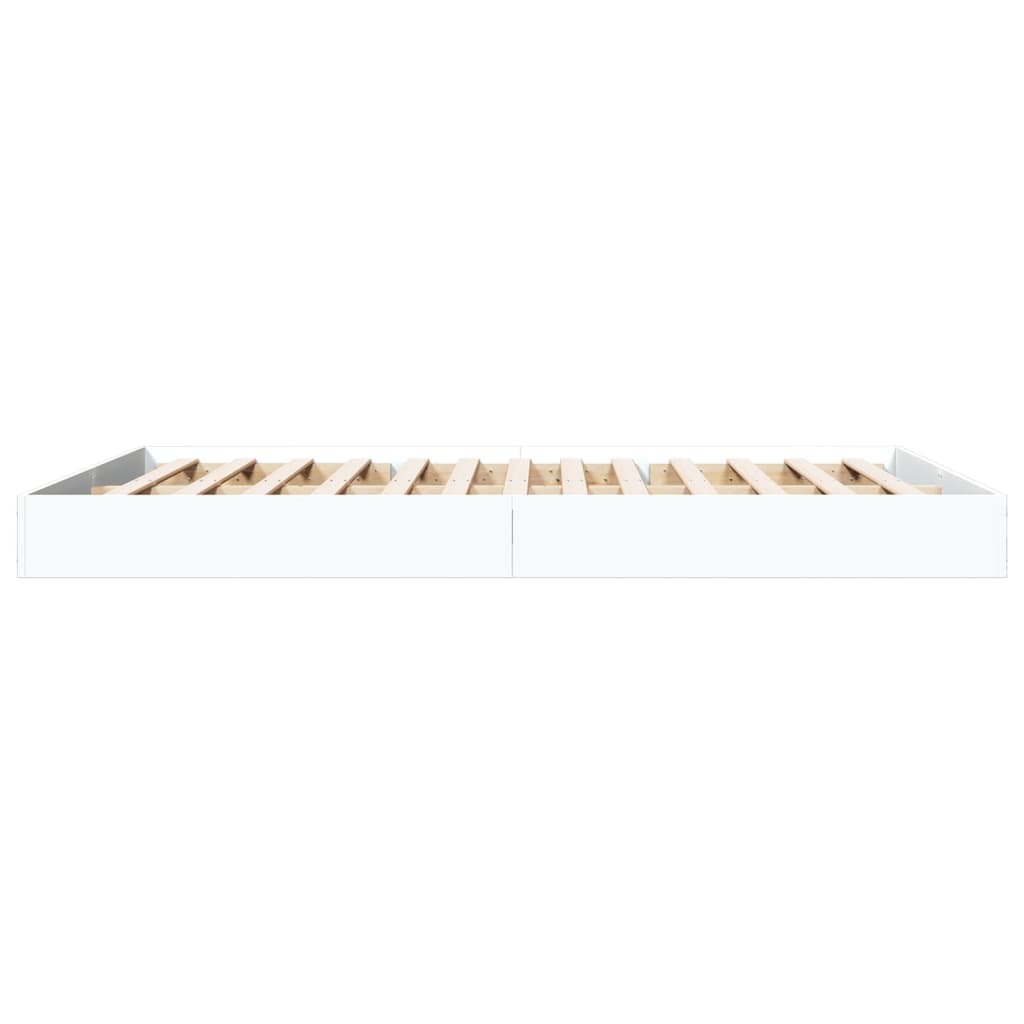 Sengeramme hvit 160x200 cm konstruert tre
