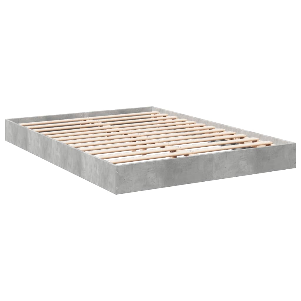 Sengeramme betonggrå 140x200 cm konstruert tre