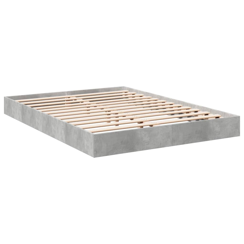 Sengeramme betonggrå 140x200 cm konstruert tre
