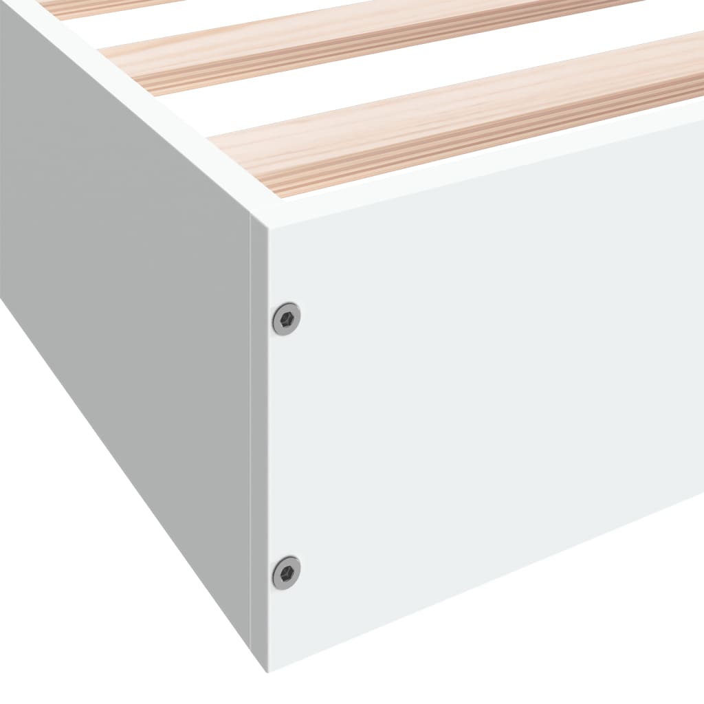 Sengeramme hvit 100x200 cm konstruert tre