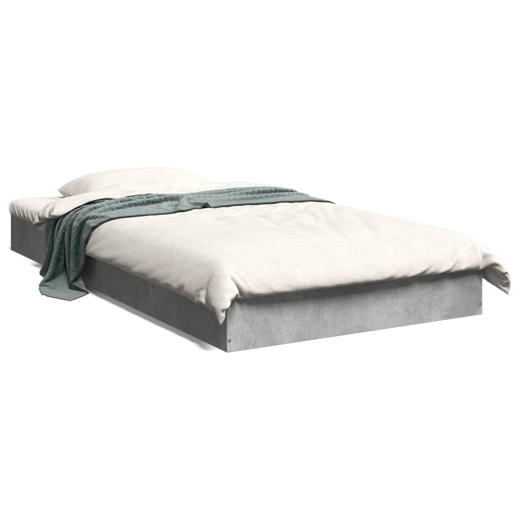 Sengeramme betonggrå 100x200 cm konstruert tre