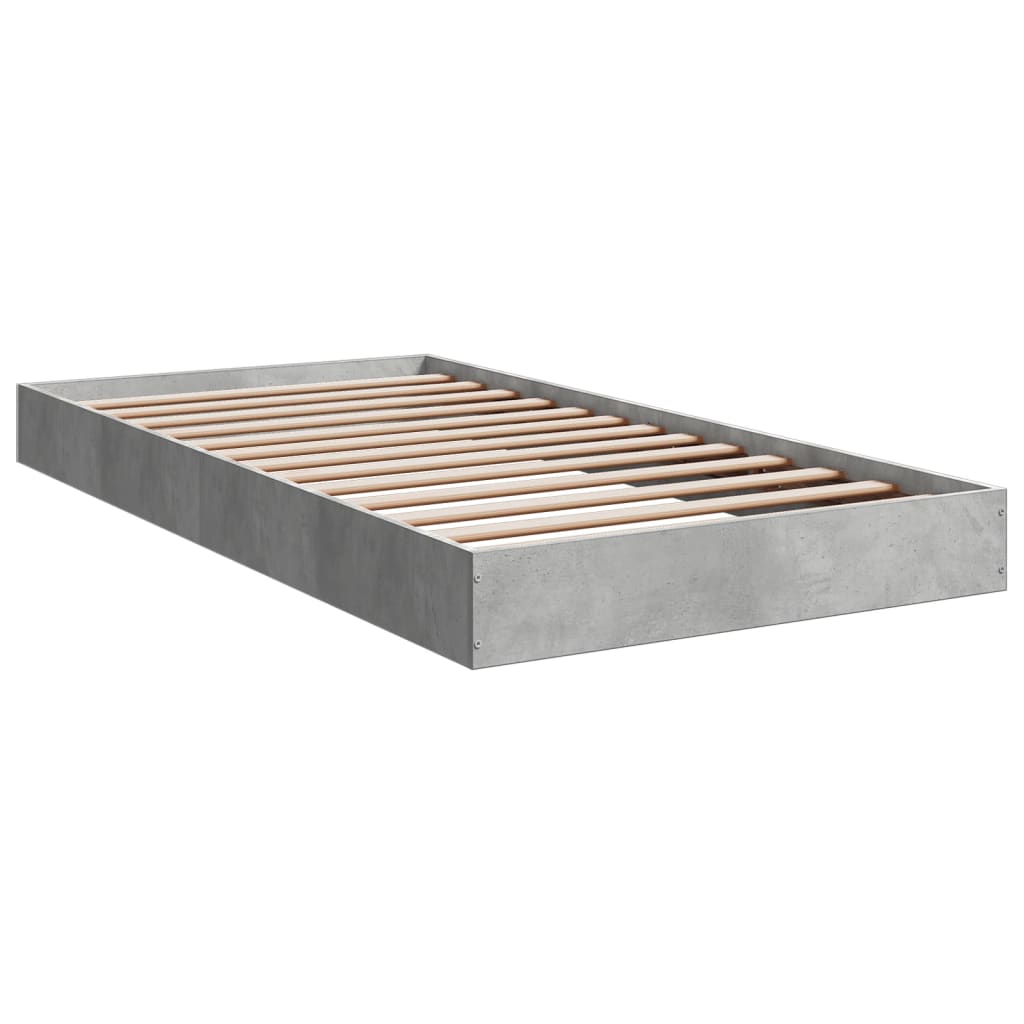 Sengeramme betonggrå 100x200 cm konstruert tre
