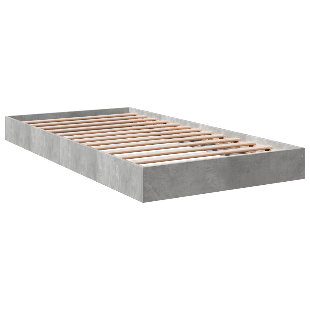Sengeramme betonggrå 100x200 cm konstruert tre