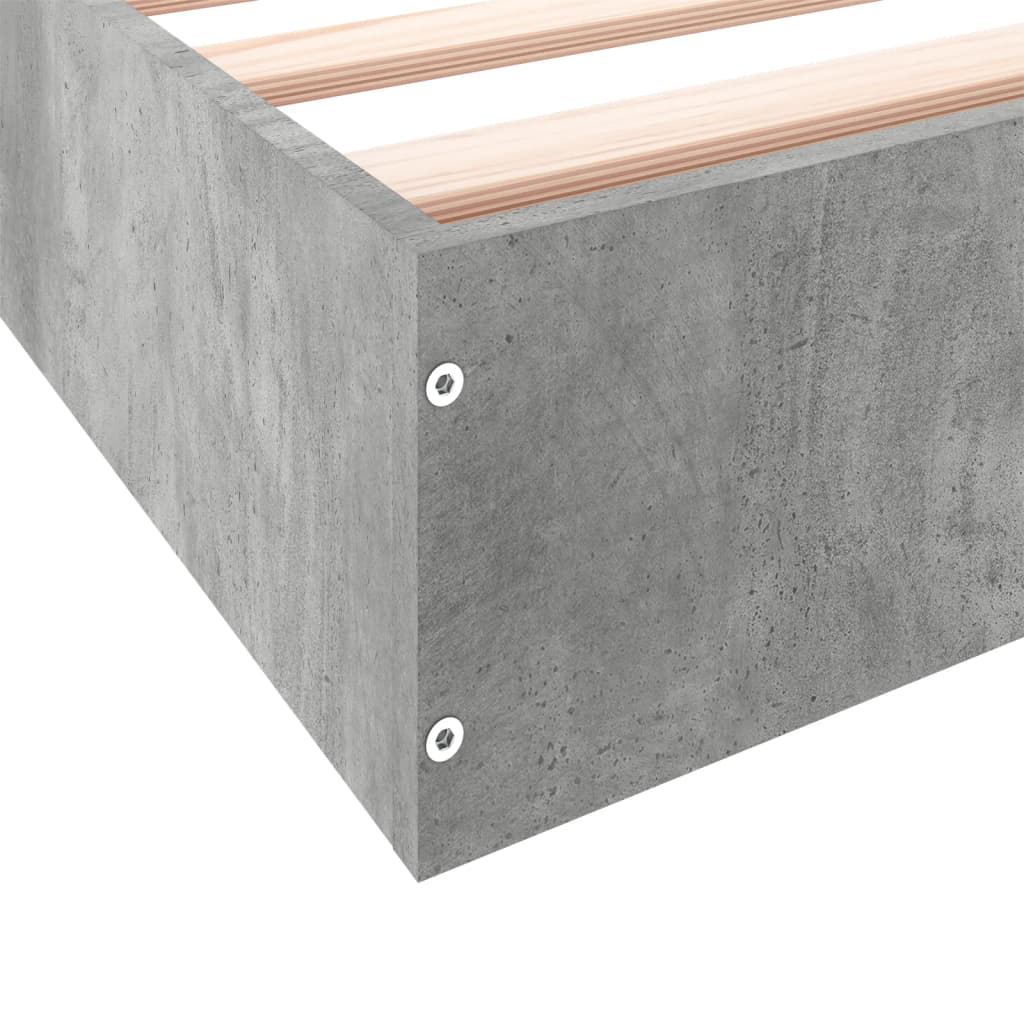 Sengeramme betonggrå 100x200 cm konstruert tre