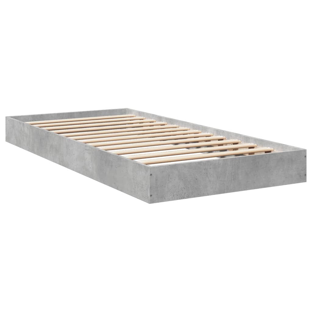 Sengeramme betonggrå 75x190 cm konstruert tre