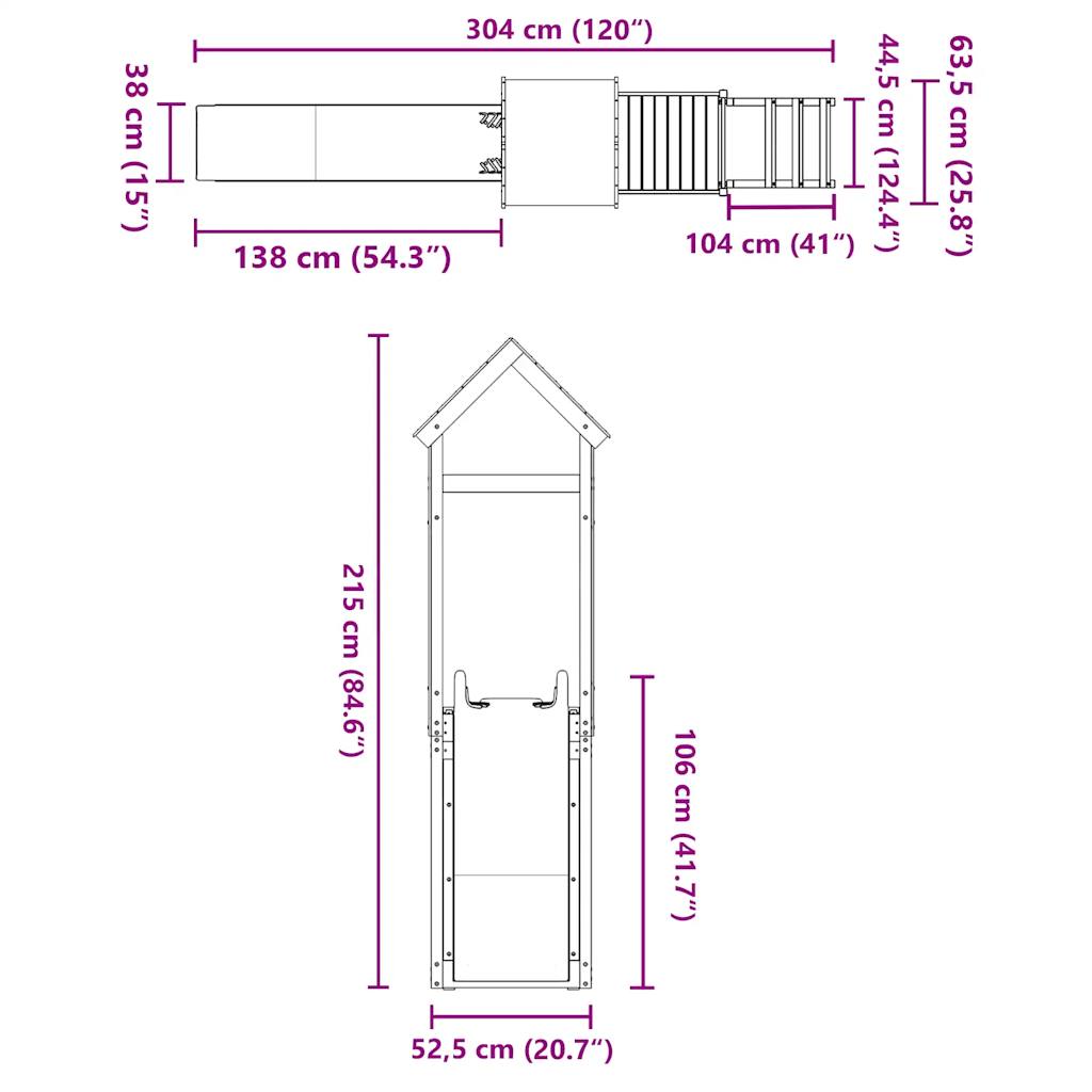Utendørs lekesett heltre douglasgran