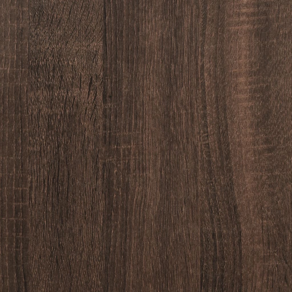 Sengeramme brun eik 120x200 cm konstruert tre og metall