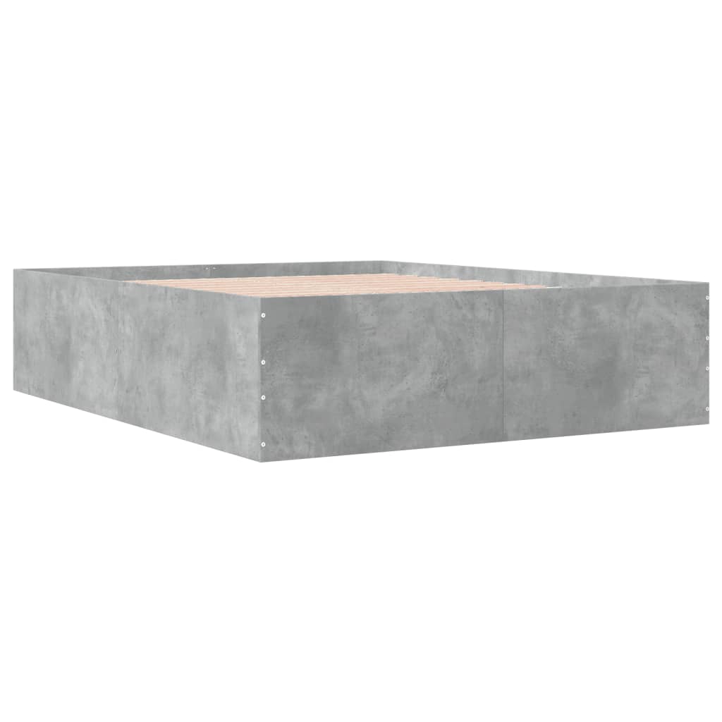 Sengeramme betonggrå 160x200 cm konstruert tre