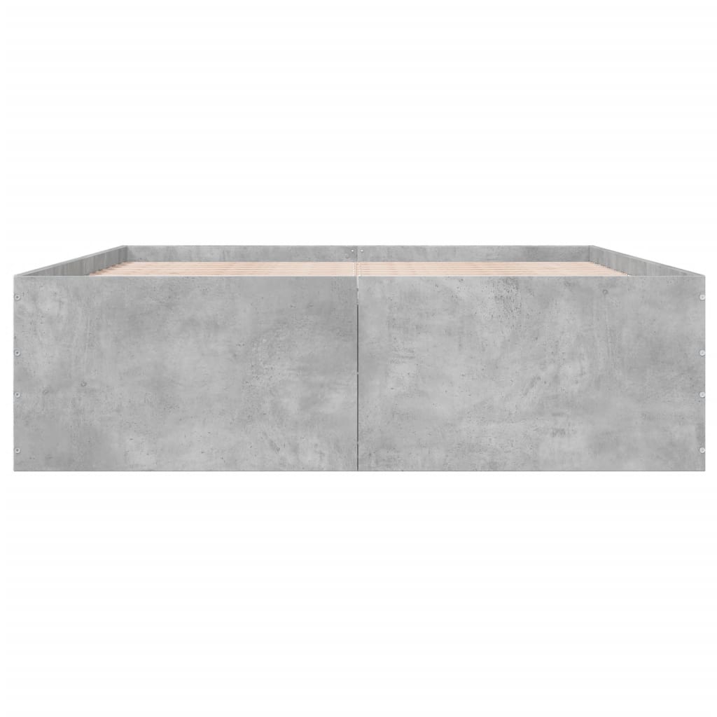 Sengeramme betonggrå 160x200 cm konstruert tre