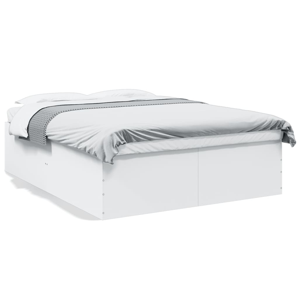 Sengeramme hvit 150x200 cm konstruert tre