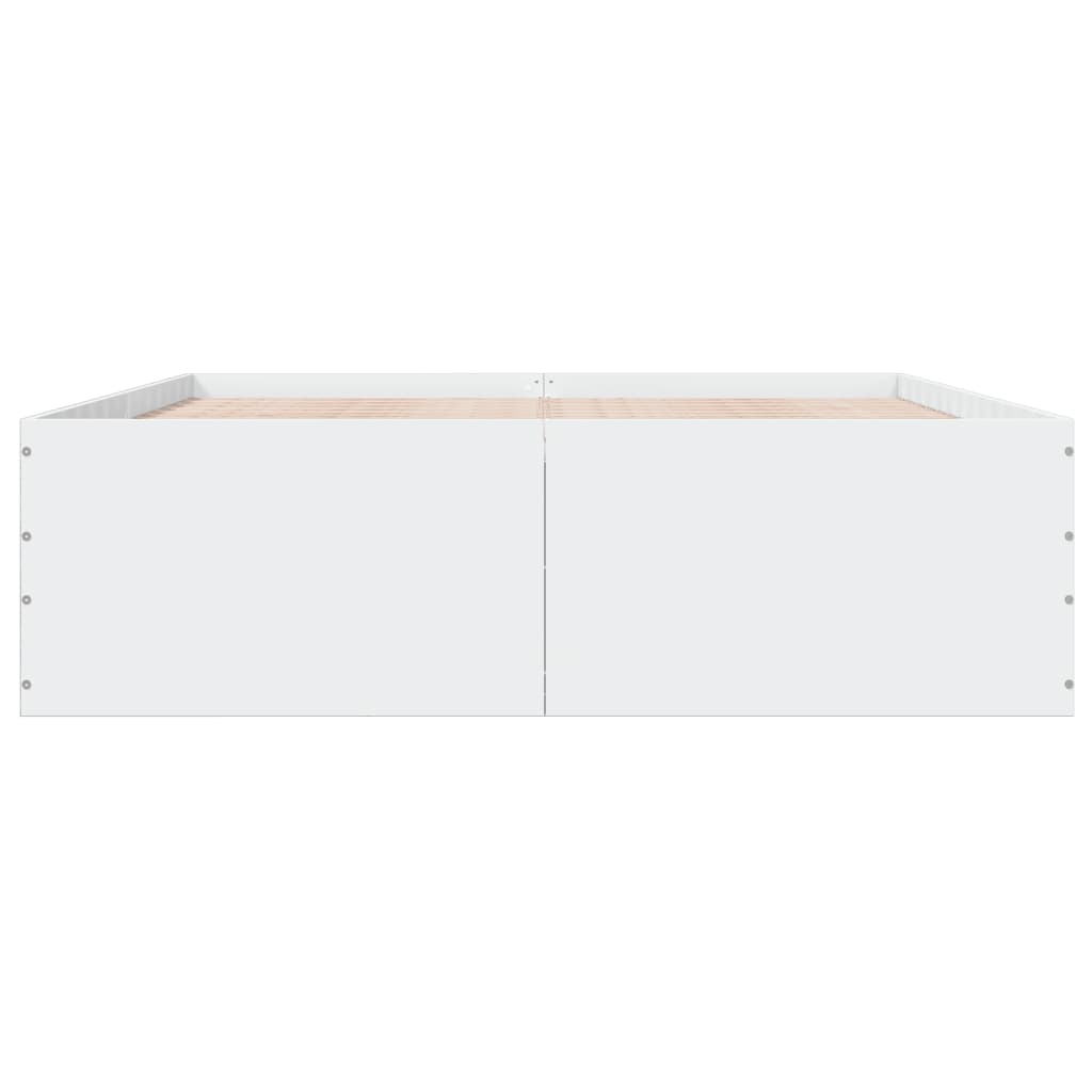 Sengeramme hvit 150x200 cm konstruert tre