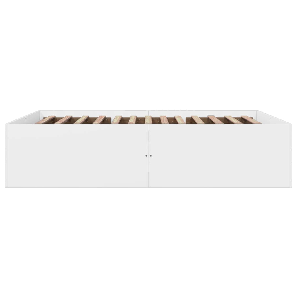 Sengeramme hvit 150x200 cm konstruert tre