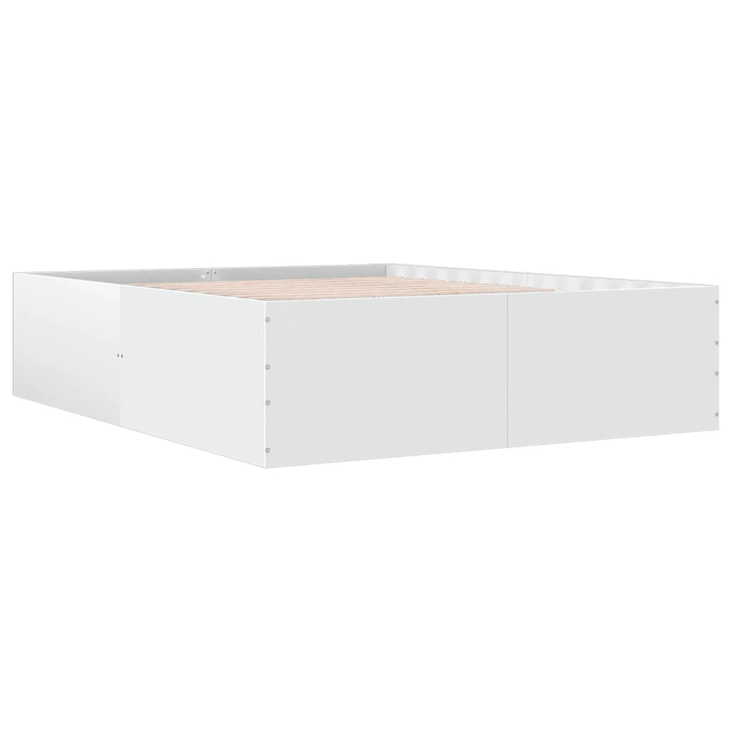 Sengeramme hvit 150x200 cm konstruert tre