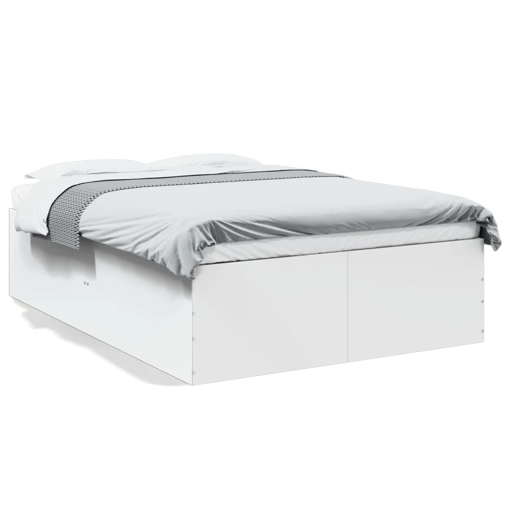 Sengeramme hvit 140x200 cm konstruert tre