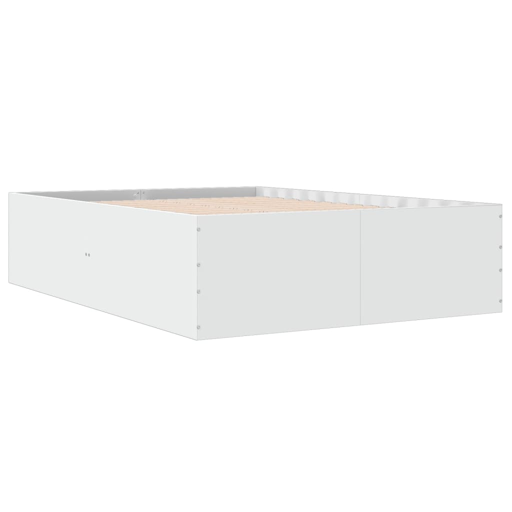 Sengeramme hvit 140x200 cm konstruert tre