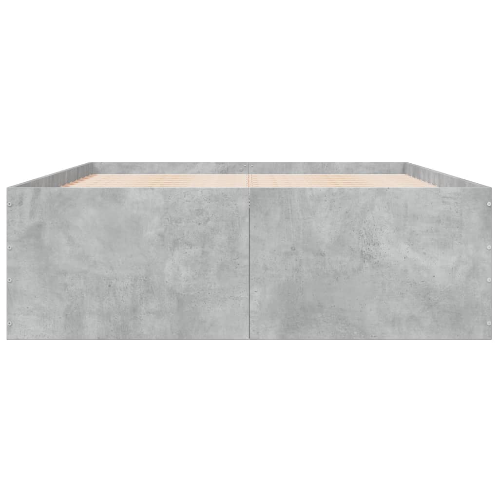 Sengeramme betonggrå 140x190 cm konstruert tre
