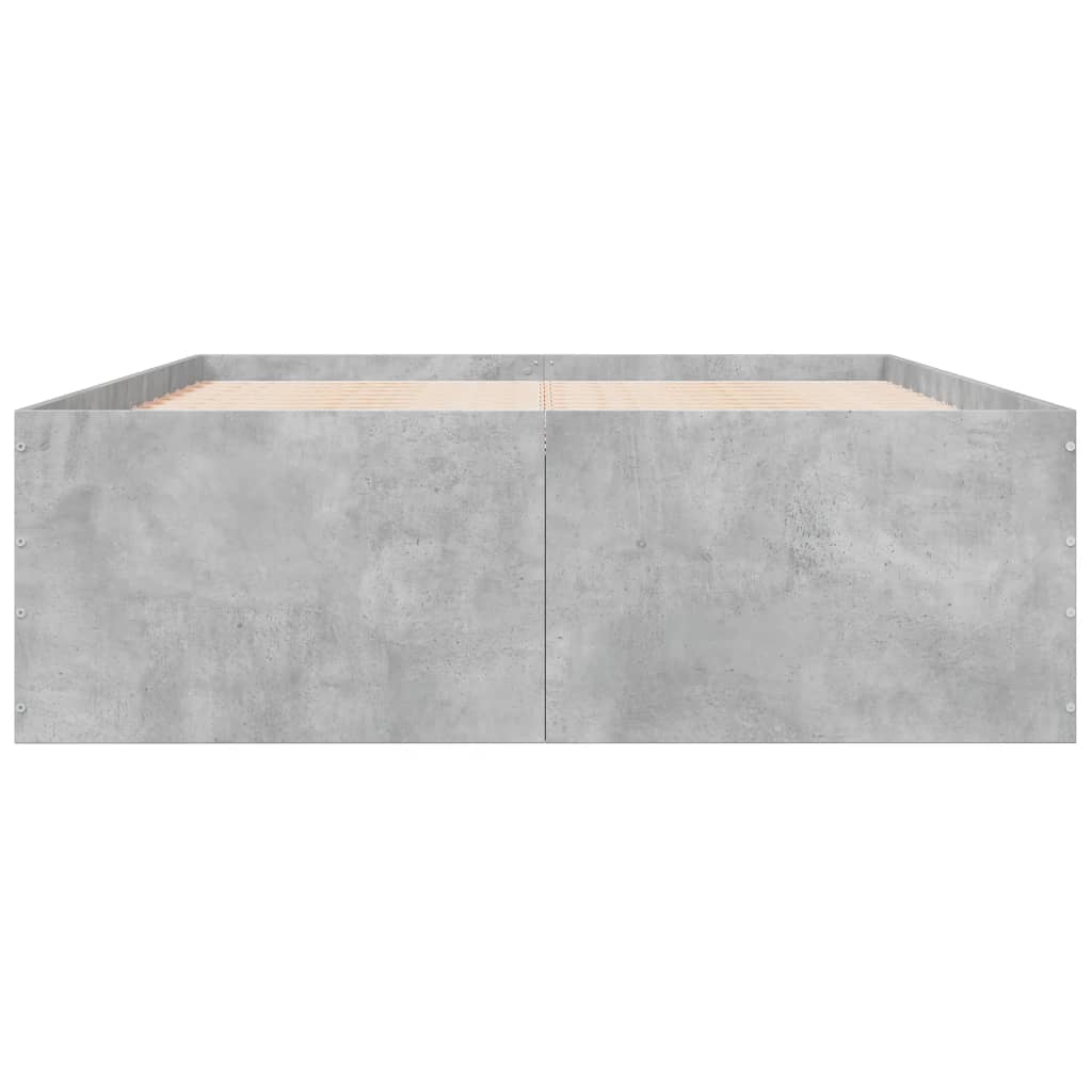Sengeramme betonggrå 135x190 cm konstruert tre
