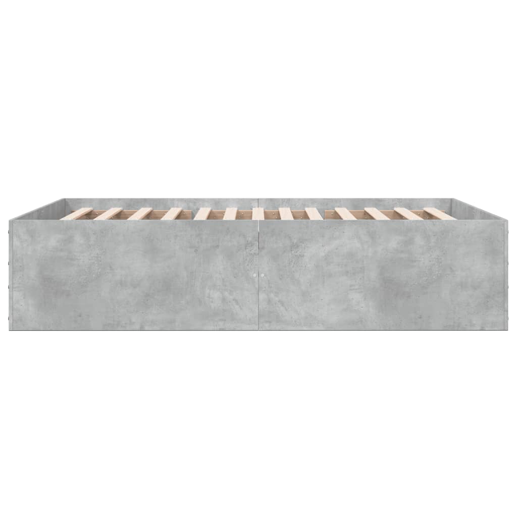 Sengeramme betonggrå 135x190 cm konstruert tre